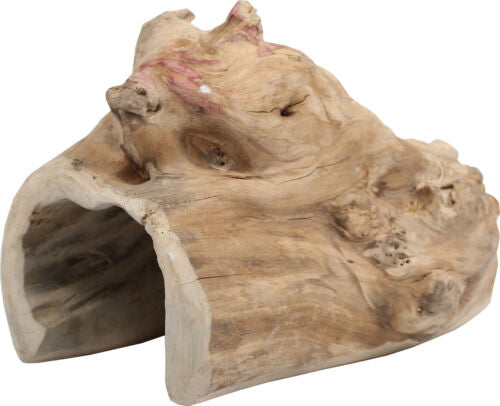 A E Cages Java Wood Small Animal Hideout Tan, 1ea/SM