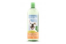TropiClean Fresh Breath Oral Care Water Additive Plus Skin & Coat for Dogs 33.8 fl. oz