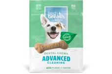 TropiClean Fresh Breath Advanced Cleaning Dental Chews for Dogs 11 oz 10 Count Regular