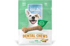 TropiClean Fresh Breath Peanut Butter Dental Chews for Dogs 11 oz 20 Count Small