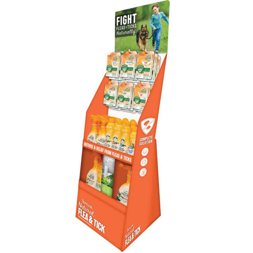 TropiClean Natural Flea & Tick Dog Topical Floor Display 42 Piece