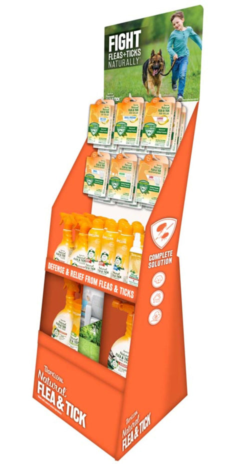 Tropiclean Natural 2Nd Gen Flea and Tick Dog Topical Floor Display 42 Piece