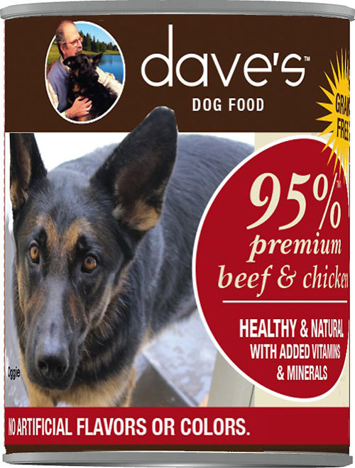 Daves Premium Beef & Chicken 95% Meat Case Of 12