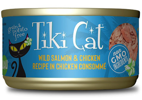 Tiki Pets Cat Napili Luau Wild Salmon & Chicken 2.8oz.(Case Of 12)