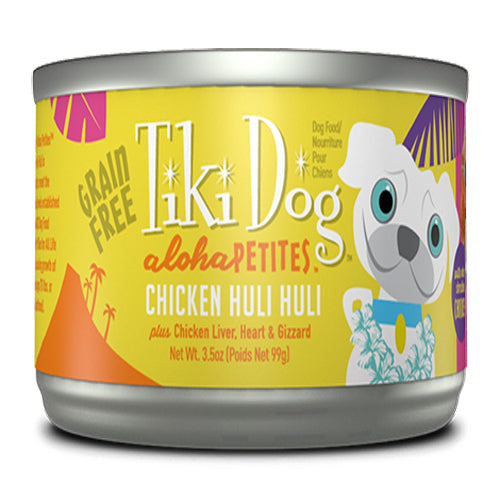Tiki Pets Dog Aloha Petites Huli Chicken 3.5Oz Pouch (Case Of 12)