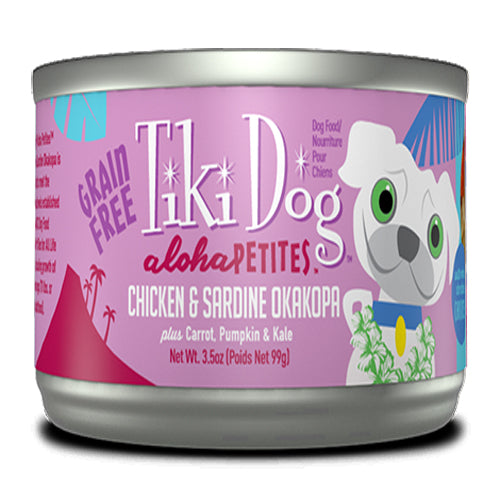 Tiki Pets Dog Aloha Okak Chicken Sar 3.5 Oz. Pouch(Case Of 12)