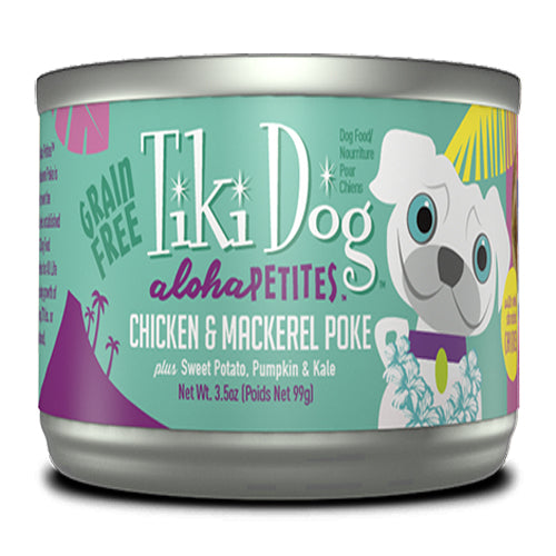 Tiki Pets Dog Aloha Pack E Chicken Mackerel 3.5 Oz. Pouch(Case Of 12)