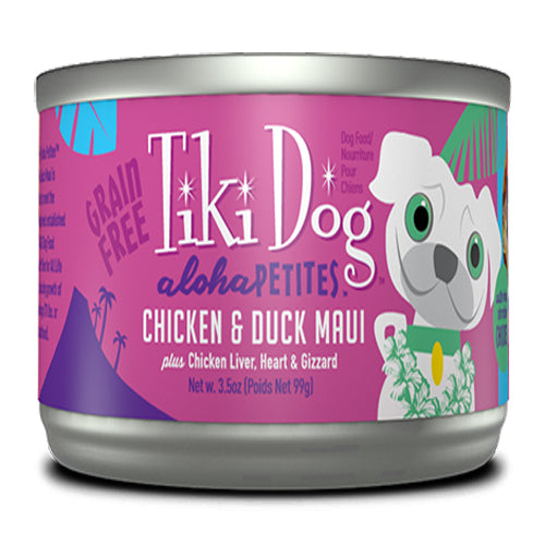 Tiki Pets Dog Aloha Petites Maui Chicken and Duck 3.5Oz Pouch (Case Of 12)