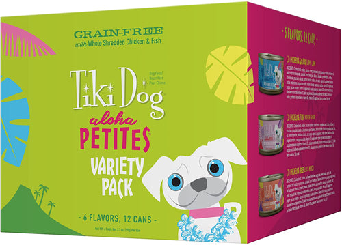 Tiki Pets Dog Aloha Petites 3.5Oz Variety Pack (Case Of 12)