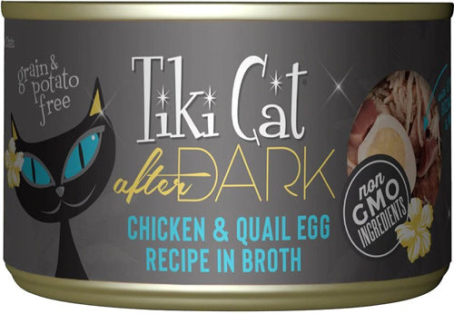 Tiki Pets Cat After Dark Chicken Quail 2.8 Oz.(Case Of 12)
