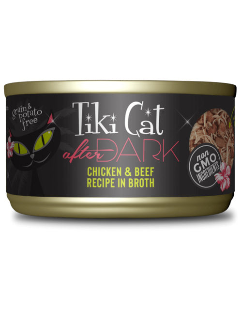 Tiki Pets Cat After Dark Chicken Beef 2.8 Oz.(Case Of 12)