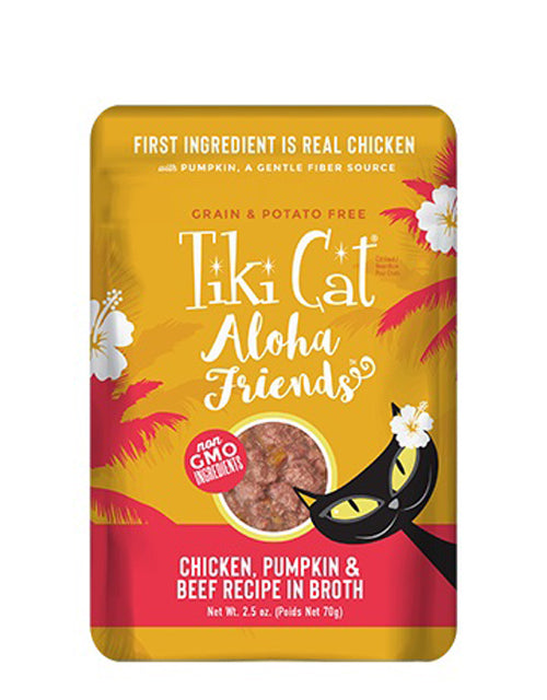 Tiki Pets Cat Aloha Chicken Pumpkin Beef 2.5oz.(Case Of 12)