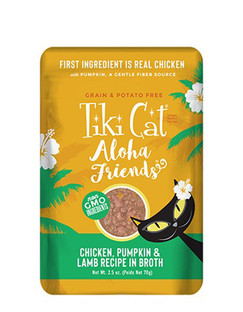 Tiki Pets Cat Aloha Chicken Pumpkin and Lamb 2.5oz.(Case Of 12)