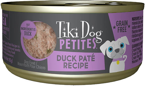 Tiki Pets Dog Petite Pate Duck 3oz. (Case Of 12)