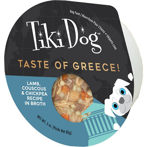Tiki Pets Dog Gourmet Greece Lamb 3Oz (Case Of 4)