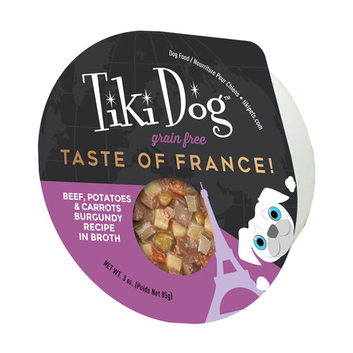 Tiki Pets Dog Gourmet France Beef 3Oz (Case Of 4)