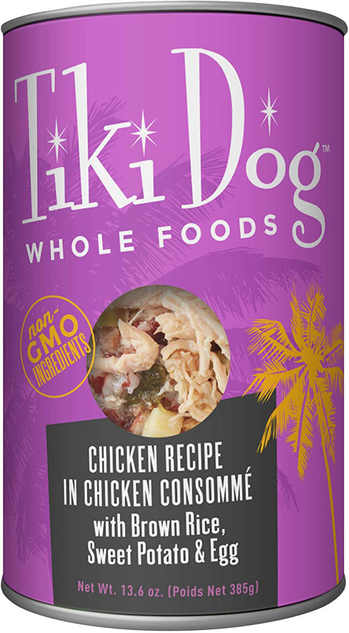 Tiki Pets Dog Whole Foods Chicken Recipe in Chicken Consomm? 13.6oz. (Case Of 12)