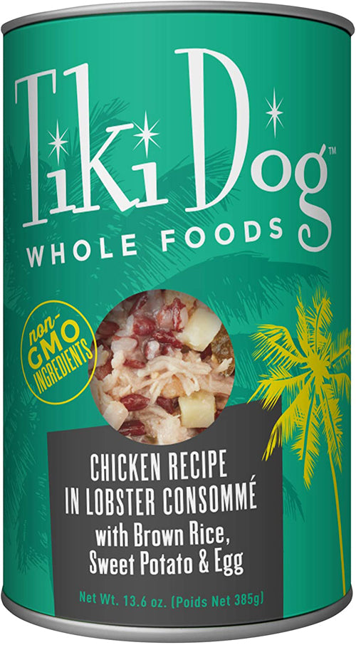Tiki Pets Dog Whole Foods Chicken Recipe in Lobster Consomm? 13.6oz. (Case Of 12)