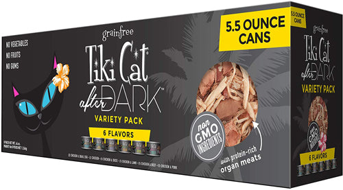 Tiki Pets Cat After Dark 5.5oz Variety Pack (Case Of 8)