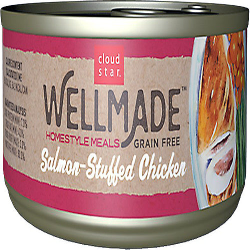 Cloud Star Wellmade Homestyle Meals Salmon-Stuffed Chicken Recipe Grain-Free Canned Dog Food 3.5Oz