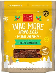 Cloud Star Wagmore Dog Holiday Jerky Duck 4Oz