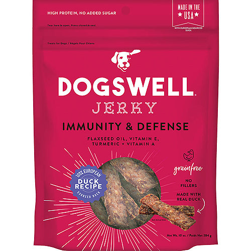 Dogswell Jerky Immunity and Defense Grain-Free Duck 10Oz