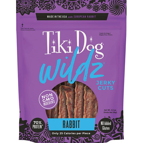 Tiki Pet Dog Wildz Jerky Grain Free Rabbit 3.5Oz