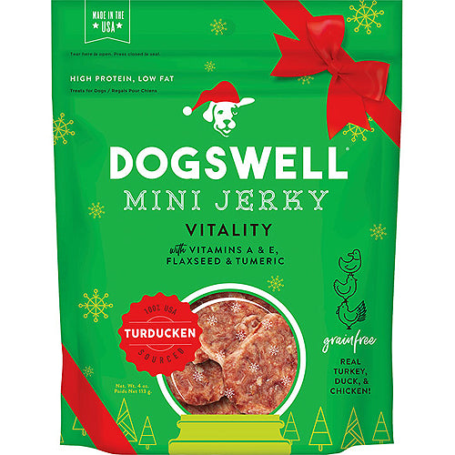 Dogswell Dog Holiday Jerky Turducken 4Oz