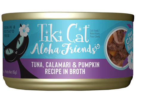 Tiki Pets Cat Aloha Friends Tuna and Calamari 3oz. (Case Of 12)