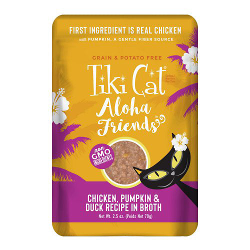 Tiki Pets Cat Aloha Chicken Pumpkin and Duck 2.5Oz (Case Of 12)