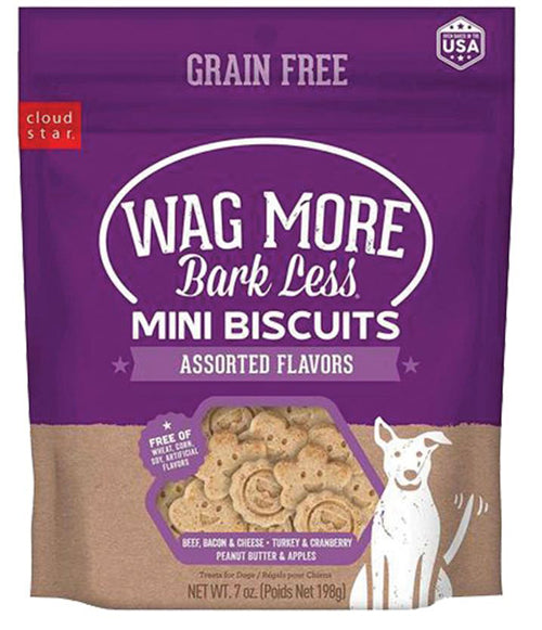 Cloud Star Wagmore Dog Grain Free Mini Baked Assorted 7Oz