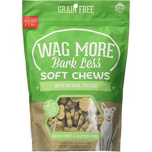 Cloud Star Wagmore Dog Grain Free Soft and Chewy Peanut Butter 20Oz