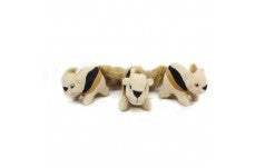 Outward Hound Squeekin' Animals Dog Toy Squirrel One Size 3 Pack