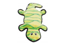 Outward Hound Invincibles Dog Toy Gecko 4 Squeakers Yellow/Green Large