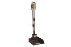 Precision Pet Products Little Stinker Poop Scoop with Rake Black, Silver Small