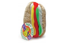 Aspen Hot Dog With Squeaker Plush Dog Toy Multi-Color Medium