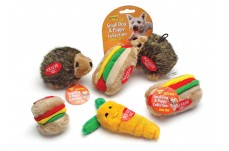 Aspen Hamburger with Squeakers Small Dog & Puppy Toy Multi-Color Small