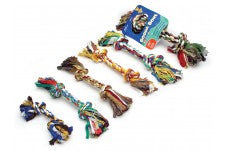 Booda 2-Knot Colossal Rope Bone Dog Toy 2 Knots Rope Bone Multi-Color Medium