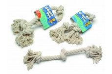 Booda 3-Knot Tug Rope Dog Toy 3 Knots White Medium