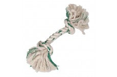 Booda Fresh N Floss 2-Knot Rope Bone Dog Toy Spearmint 2 Knots Rope Bone Green Medium
