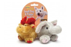 Booda Squatter Moose/Elephant Small Dog & Puppy Toy Multi-Color Small 2 Pack
