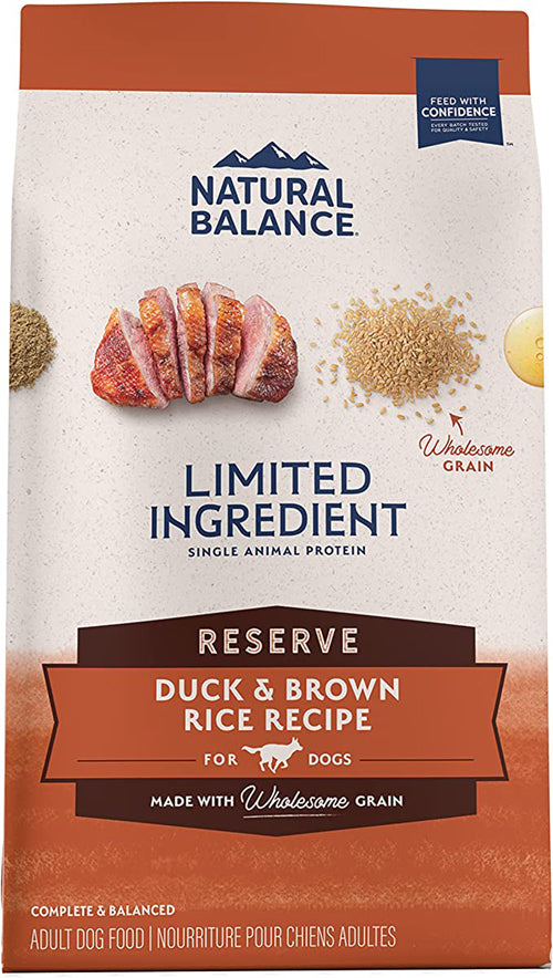 Natural Balance Pet Foods L.I.D Reserve Dry Dog Food Duck Brown Rice, 1ea/22 lb
