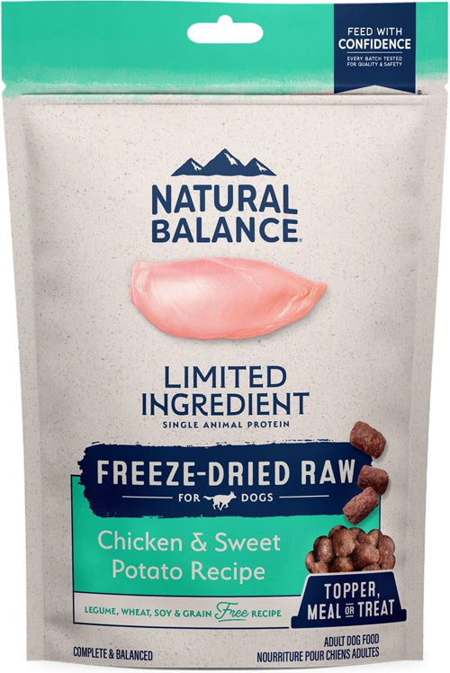 Natural Balance Pet Foods L.I.D. Freeze Dried Dog Food Chicken Sweet Potato, 1ea/6 oz