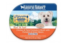 Natural Balance Pet Foods Delectable Delights Surf 'N Turf in Broth Dog Food 2.75 oz 24 Pack