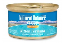 Natural Balance Pet Foods Ultra Whole Body Health Chicken, Salmon and Duck Kitten Formula Canned Cat Wet Food 24Ea/3 Oz, 24 Pk