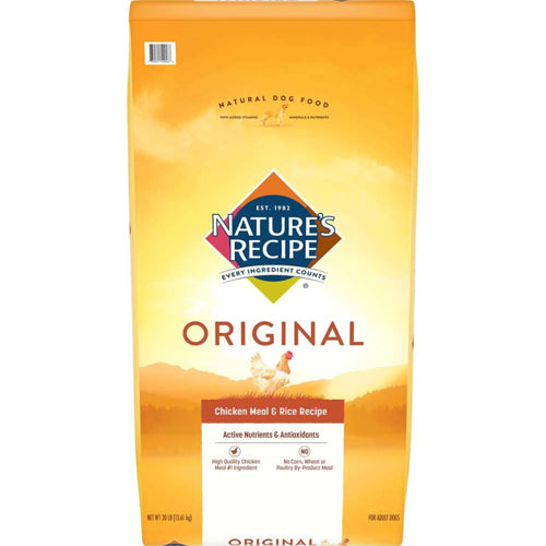 Natures Recipe Original Dry Dog Food Chicken Meal Rice 30 Lb