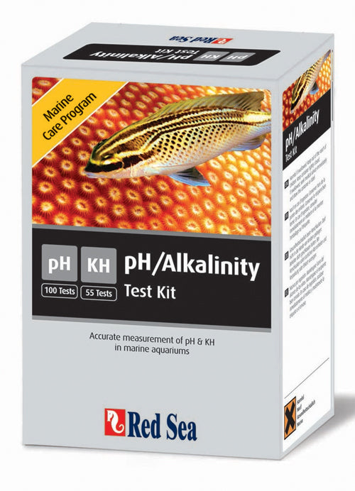 Red Sea Marine Care Program pH & Alkalinity Test Kit pH: 100 tests Alkalinity: 55 tests