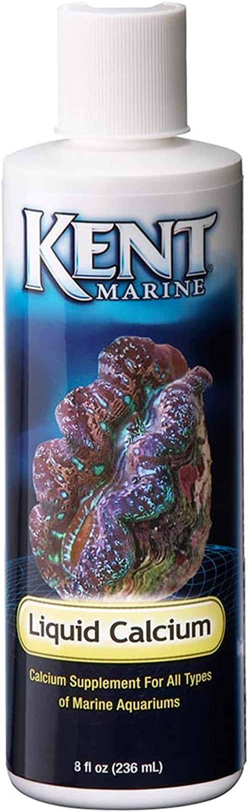 Kent Marine Concentrated Liquid Calcium Bottle 8 Fluid Ounces