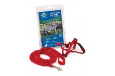 PetSafe Premier Come With Me Kitty Harness & Bungee Leash Combo Red, Cranberry Small