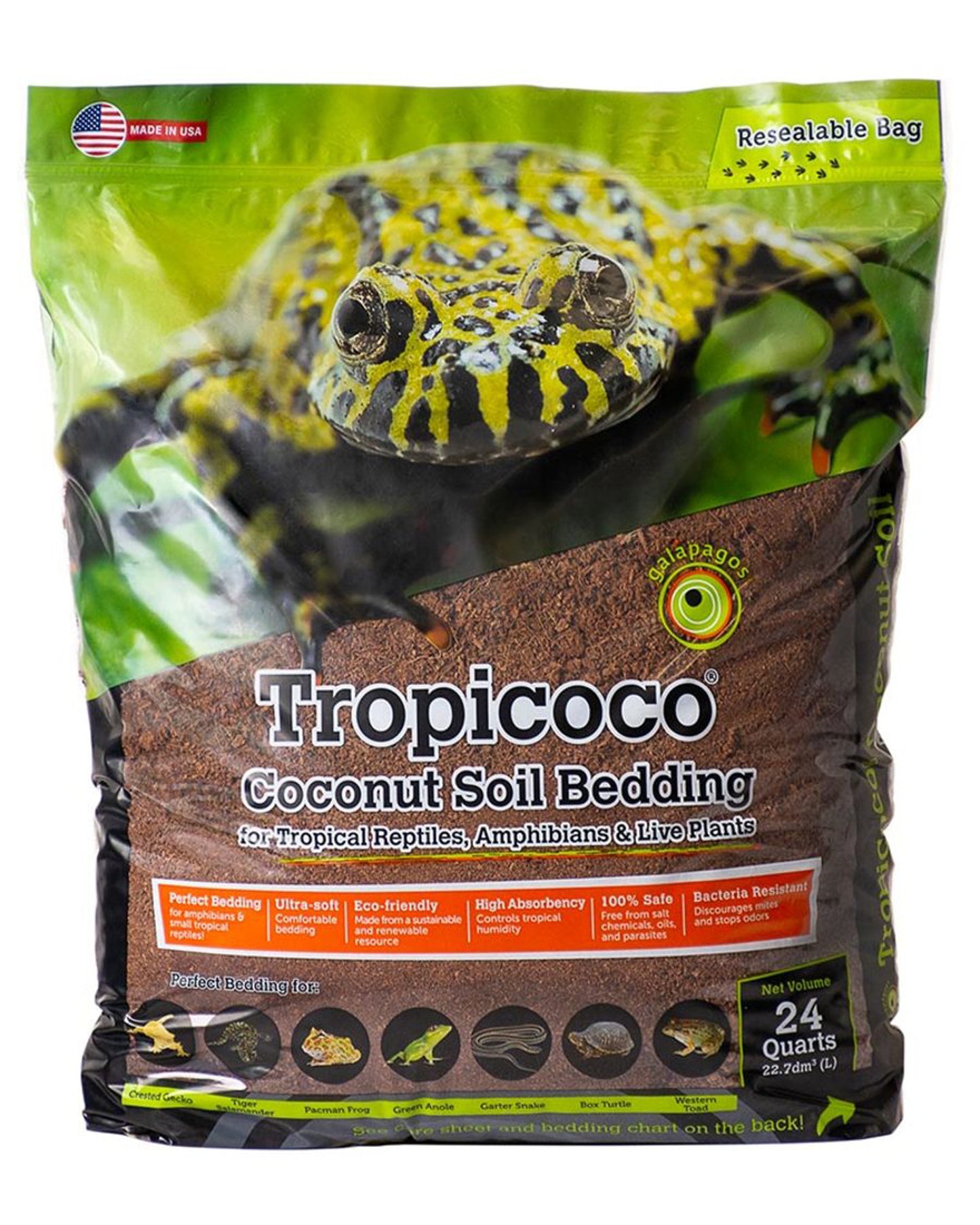 Galapagos Tropicoco Coconut Soil Bedding Substrate Bulk Brown 1ea/2.8Cf